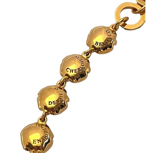 Designer Bracelet Words of LOVE Sincere Patient Kind Crystals Enamel 6G - Picture 6 of 6